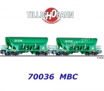 70036 Tillig Set 2 samovýsypných vozů řady Faccns  "MBC"
