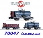 70047 Tillig Set 3 nákladních vozů ČSD, BDZ a JDZ