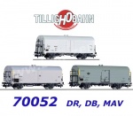 70052 Tillig Set of 3 Refrigerator Cars "INTERFRIGO" of the DR, DB and MAV