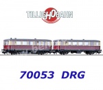 70053 Tillig Motorová jednotka řady CvT 135 s přívěsným vozem CPostv-35, DRG