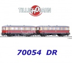 70054 Tillig Motorový vůz řady VT 135 s přívěsem VB 140, DR