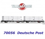 70056 Tillig Set 2 kontejnerových vozů řady Post aa-t/12,8 se 2 kontejnery Deutsche Post