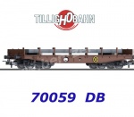 70059 Tillig Set of 2 flat cars Rmms 662 with load of steel , DB