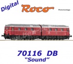 70116 Roco Diesel elektrická dvojitá lokomotiva 288 002-9, DB - Zvuk