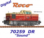 70259 Roco Dieselová lokomotiva řady 106, DR - Zvuk