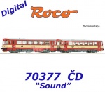 70377 Roco Dieselová motorová jednotka řady 810 s přípojným vozem, ČD - Zvuk