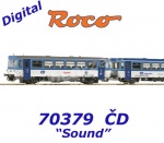70379 Roco Motorový vůz 810 s přípojným vozem BDtax, ČD - Zvuk