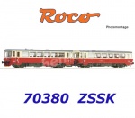 70380 Roco Dieselová motorová jednotka řady 810 s přípojným vozem, ZSSK