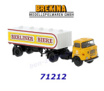 71212 Brekina Tahač IFA W 50 s pivovarským návěsem "Berliner Biere", H0