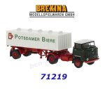 71219 Brekina Tahač IFA W 50 s pivovarským návěsem "Potsdamer Biere", H0