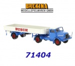 71404 Brekina IFA S 4000-1 Valníkový návěs Cirkus Busch 1960, H0