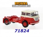 71824  Brekina Tractor LIAZ 706 SZM,  two-tone light beige/red, 1970, H0