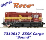 7310017 Roco Dieselová lokomotiva 742 386, ZSSK Cargo - Zvuk