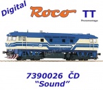 7390026 Roco TT Dieselová lokomotiva  749 214 "Bardotka", ČD - Zvuk