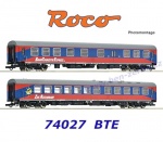 74027 Roco Set 2 osobních vozů Bahn Touristik Express.