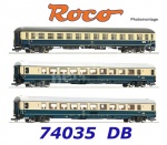 74035 Roco Set (2): 3 coaches for the Eurocity 24 "Erasmus" of the DB