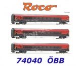 74040 Roco Set 3 osobních vozů Railjet, OBB
