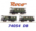 74054 Roco Set 3 osobních vozů lokální dráhy DB 