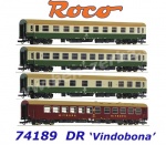 74189 Roco Set 4 rychlíkových osobních vozů 'Vindobona', DR