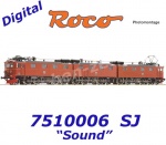 7510006 Roco 3-dílná elektrická lokomotiva řady Dm3,  SJ - Zvuk