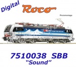 7510038 Roco Electric locomotive 193 110 “Goldpiercer”, Railpool , SBB Cargo International - Sound