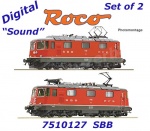 7510127 Roco Set 2 elektrických lokomotiv Re 4/4 II , SBB
