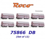 75866 Roco Set 12 výsypných vozů s výklopnou střechou řady Tal, DB