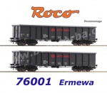 76001 Roco Set of 2 open goods wagons, type Eanos of the Ermewa