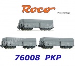 76008 Roco Set 3 samovýsypných vozů (sypáků)  Fals, PKP