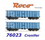 76023 Roco Set of two open goods wagons, type Eanos, of the Cronifer