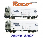 76040 Roco Set dvou chladicích vozů řady Ibbehs Interfrigo, SNCF