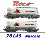 76146 Roco  Set of 2 Silo Cars Type Uacns of the "Jura cement"