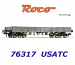 76317 Roco  Otevřený nákladní vůz s nízkými postranicemi USATC