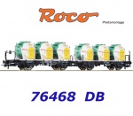 76468 Roco  Dvojitý vůz s nákladem spec. kontejnerů řady Laabkkmms, DB