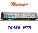 76486 Roco Sliding Wall Car Type Habbins, of the Nordisk Transport Rail