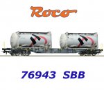 76943 Roco Container car with 2 HOLCIM tank containers of the SBB