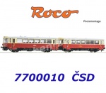 7700010 Roco Dieselová motorová jednotka M 152 0262  s přívěsem řady Blm, ČSD