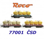 77001 Roco Set 3 silo vagonů řady Uacs 451.1, ČSD