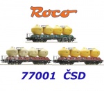 77001 Roco Set of three silo wagons, type Uacs 451.1, of the CSD