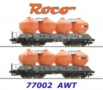 77002 Roco  Set of three silo wagons, type Uacs, of the AWT