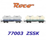 77003 Roco Set of two silo wagons type Uacs of the ZSSK