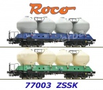 77003 Roco Set of two silo wagons type Uacs of the ZSSK