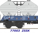 77003 Roco Set of two silo wagons type Uacs of the ZSSK