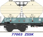 77003 Roco Set of two silo wagons type Uacs of the ZSSK