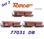 77031 Roco Set 3 samovýsypných vozů na rudu řady Faals 150, DB - Set č.2