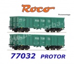 77032 Roco Set 2 otevřených vozů řady Eaos polské společnosti PROTOR