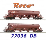 77036 Roco  Set 2 nákladních vozů s výklopnými střechami řady  Tadgs, DB
