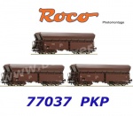 77037 Roco Set 3 samovýsypných vozů (sypáků)  Fals, PKP Cargo