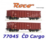 77045 Roco Set of 2 open goods wagon, type Eas of the CD Cargo