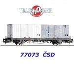 77073 Tillig Kontejnerový vůz Lgkks 4444 ,  DR - ČSD Intrans